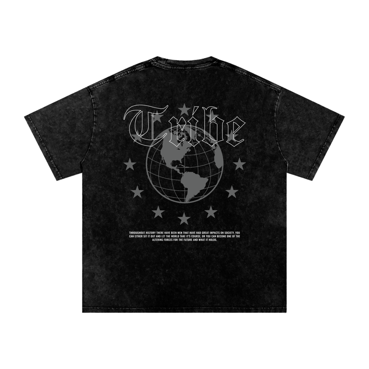Snow Washed Oversized Cotton T-Shirt